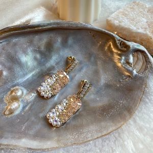 Handmade Light Coral Beaded Earrings